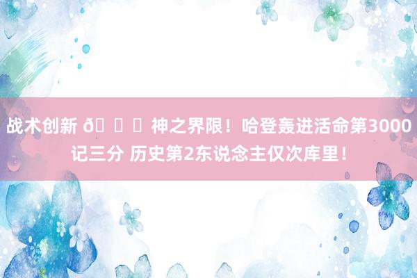 战术创新 😀神之界限！哈登轰进活命第3000记三分 历史第2东说念主仅次库里！