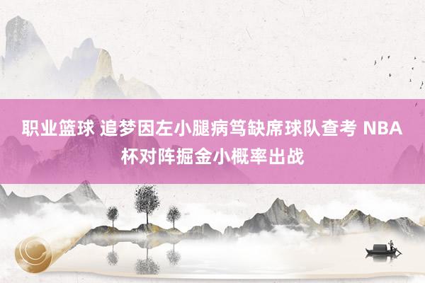 职业篮球 追梦因左小腿病笃缺席球队查考 NBA杯对阵掘金小概率出战